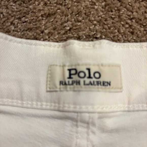 DIVORCE SALE—Polo by Ralph Lauren White ankle Jeans with Embroidery - Picture 6 of 11
